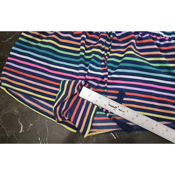 City Streets Shorts Womens Medium M Lightweight Pull On Rainbow Colors Stripes - Picture 7 of 7